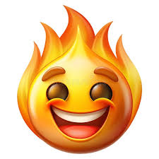 Happy Fire Emoji Yellow Orange Flames ...